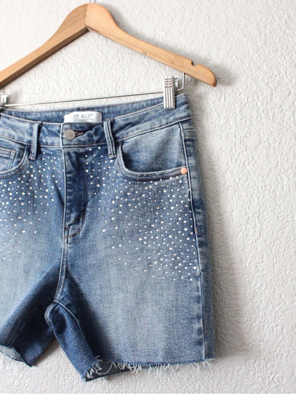 Judy Blue Rhinestone High Rise Shorts - Picture 4 of 6